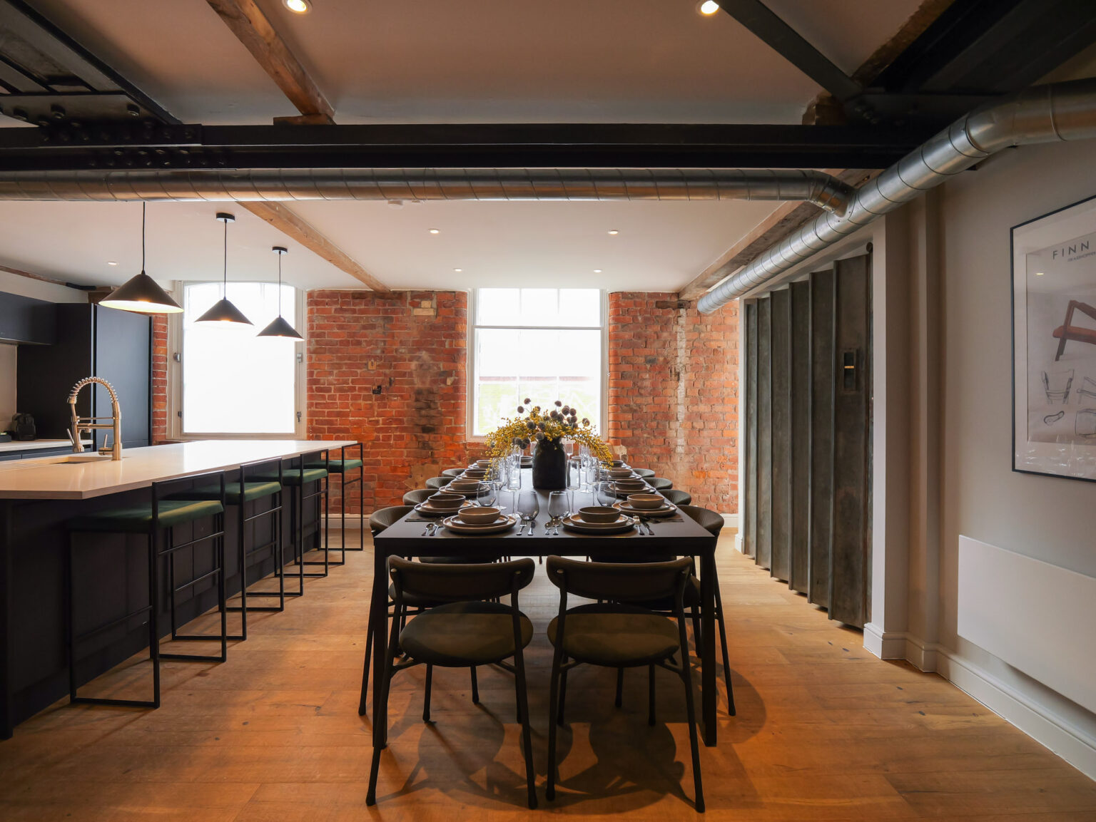 Ancoats Loft — kitchen and stair