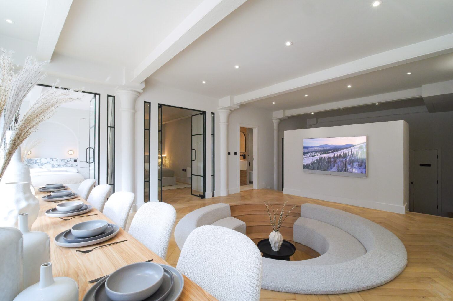 Ancoats Loft — kitchen and stair