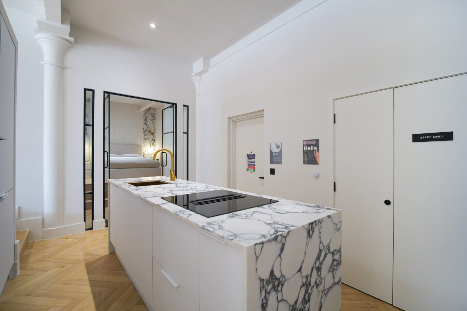 Ancoats Loft — kitchen and stair